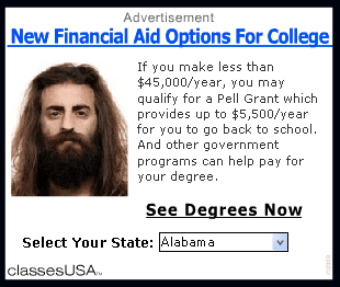 Facebook ad screen shot