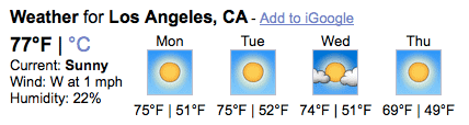 LA weather