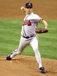 Greg Maddux hurls a curveball--er, optical illusion--for the Braves.